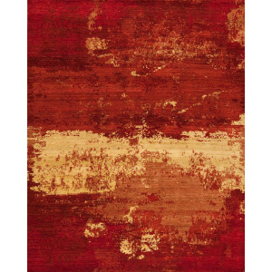 Modern One Of A Kind, 148363 Whimsical Reserve A-106a, Red/Gold