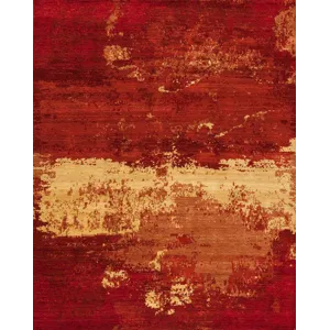 Modern One Of A Kind, 148363 Whimsical Reserve A-106a, Red/Gold