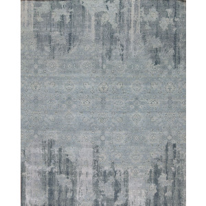 Modern One Of A Kind, 148575 Avant Garde Reserve Wool & Silk Fabant 8f, Blue
