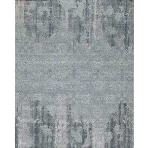 Modern One Of A Kind, 148575 Avant Garde Reserve Wool &amp; Silk Fabant 8f, Blue