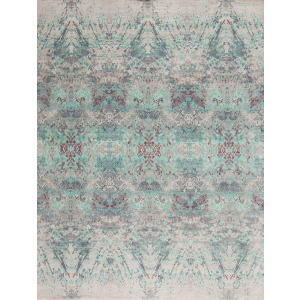 Fanciful Wool & Silk, Whimsical, Aqua-Green