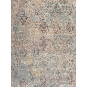 Fanciful Wool & Silk, Imagined, Blue-Beige