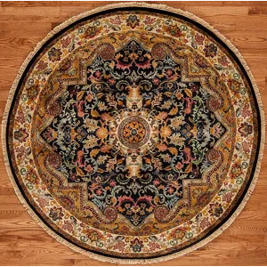 Golden Age Rounds Jewel, Black/Ivory