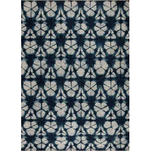 Shibori Series 156046 Shibori , Kofu, Ivory-Blues