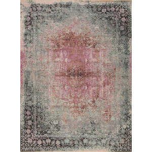 Ancient Series 159027 Ancient Wool & Silk , Marathon, Rose-Charcoal