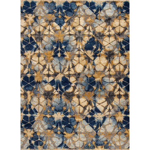Shibori Series 161369 Shibori Couture , Soma, Gold-Blue