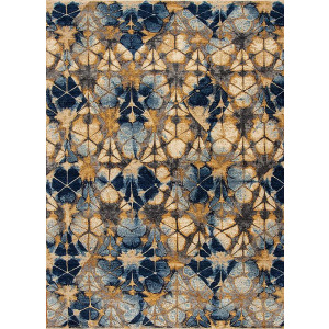 Shibori Series 162780 Shibori , Soma, Gold-Blue