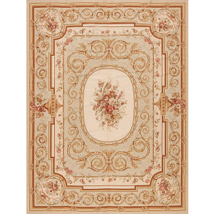Needlepoints Rugs 164513 Petit Point Collection , Henley, Cel Green