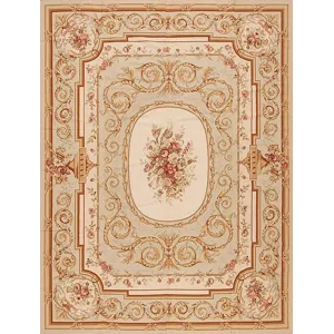 Needlepoints Rugs 164513 Petit Point Collection , Henley, Cel Green