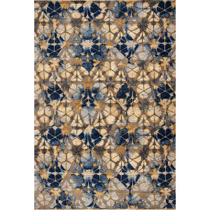 Shibori Series 164731 Shibori Couture , Soma, Gold-Blue