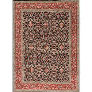 30804 PAK PERSIAN MISC ALL OVER BLACK RED 10.11 X 14.9 30804 Pak Persian Collection , Misc, Black/Red