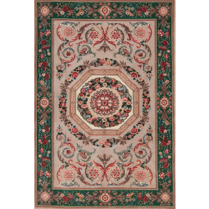 Assorted Traditional 38053 Chateau Collection Chantilly, Beige/Green