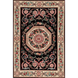 Assorted Traditional 38069 Chateau Collection Chantilly, Black/Ivory
