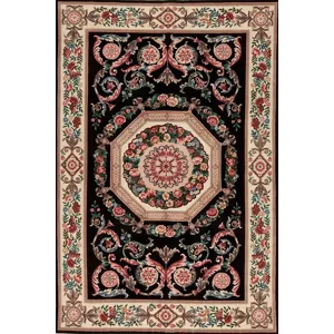 Assorted Traditional 38069 Chateau Collection Chantilly, Black/Ivory