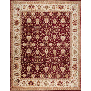 Mansion Sizes 45448 Agra-2, Red/Ivory