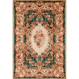 Assorted Traditional 49778 Sino Aubusson Ca433, Emerald Green