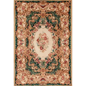 Assorted Traditional 49778 Sino Aubusson Ca433, Emerald Green