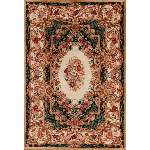 Assorted Traditional 49802 Sino Aubusson Ca433, Emerald Green