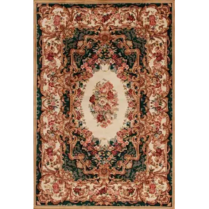 Assorted Traditional 49802 Sino Aubusson Ca433, Emerald Green