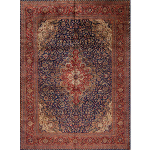 One of a Kind 51182 Persian Collection , Kashan, Navy/Red