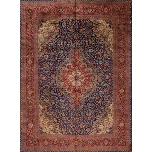 One of a Kind 51182 Persian Collection , Kashan, Navy/Red