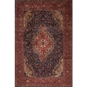 One of a Kind 51183 Kashan Collection , 14-70, Navy/Red