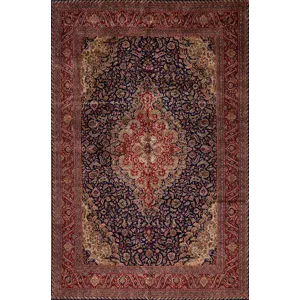 One of a Kind 51183 Kashan Collection , 14-70, Navy/Red