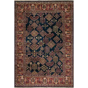 One of a Kind 52786 Moghul Collection, Blue/Burgundy