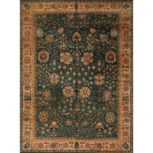 Assorted Traditional 63546 Indo Persian 88-144 Green Ivory