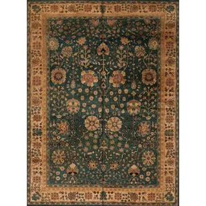 Assorted Traditional 63546 Indo Persian 88-144 Green Ivory