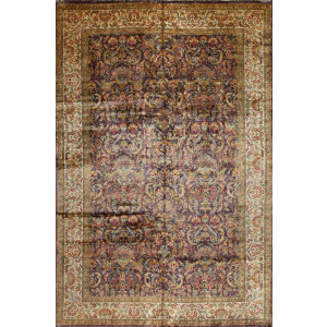 81104 Golden Age , Glamour, Aubergine/Ivory