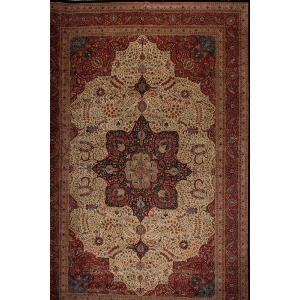 Mansion Sizes 81530 Kashan Collection, Cream/Rust