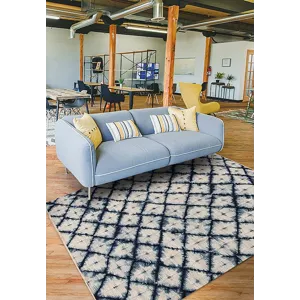 Shibori, Akita, Ivory-Blue