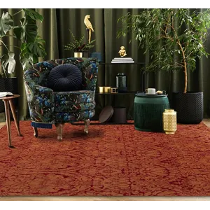 Modern Tibet 3 , Damask Damask, Red