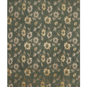 Modern Tibet 3 , Floral Garden, Deep Aqua