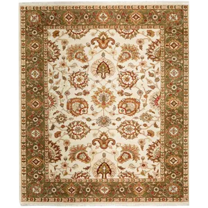 Mahal, M-234, Ivory/Light Green