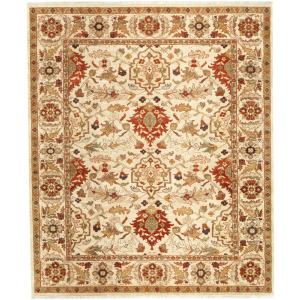 Assorted Traditional 102057 Oushak Collection M-605 Ivory/Ivory