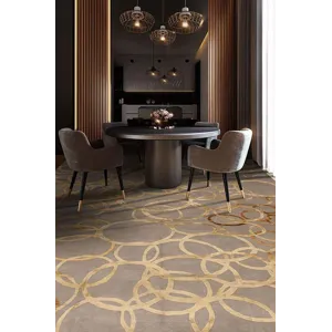 Modern Tibet 3 , Swirls, Light Grey