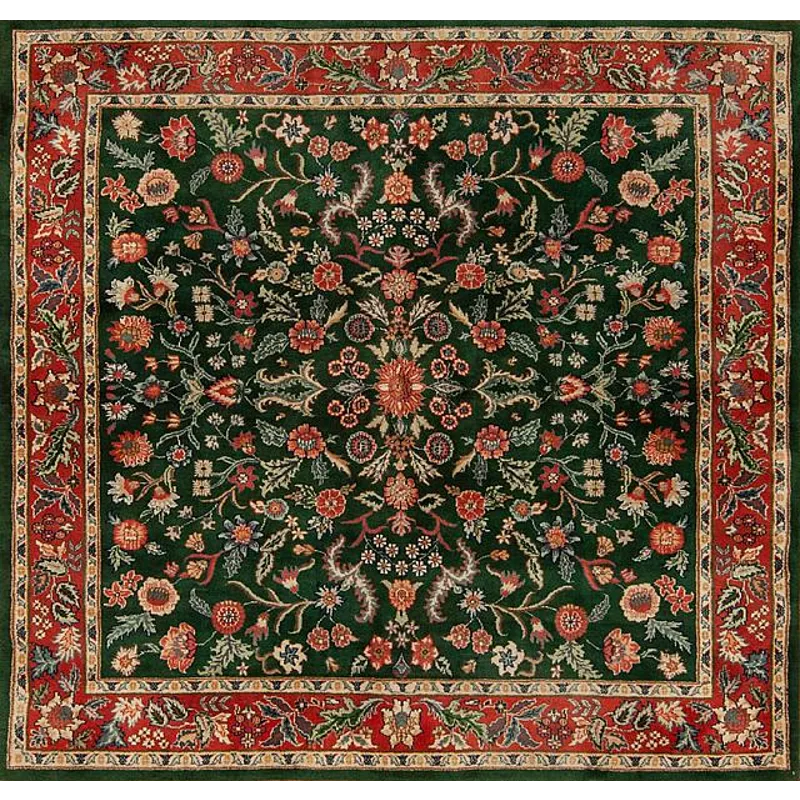 Squares 006149 British Raj Collection , Indo Kensin, Emerald Green/Cinnamon