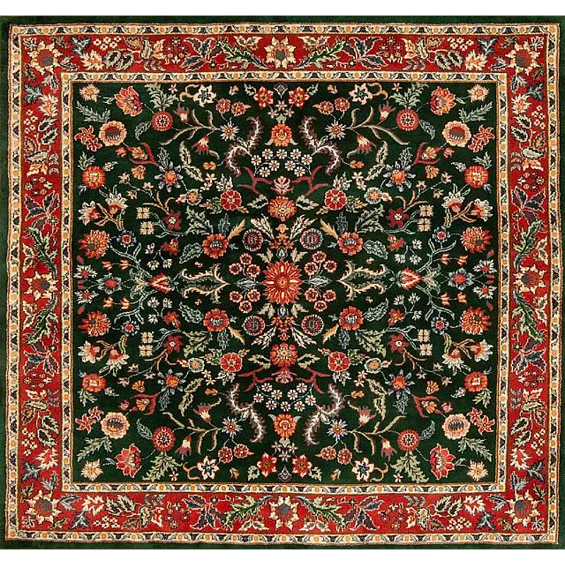 Squares 006152 British Raj Collection , Indo Kensin, Emerald Green/Cinnamon
