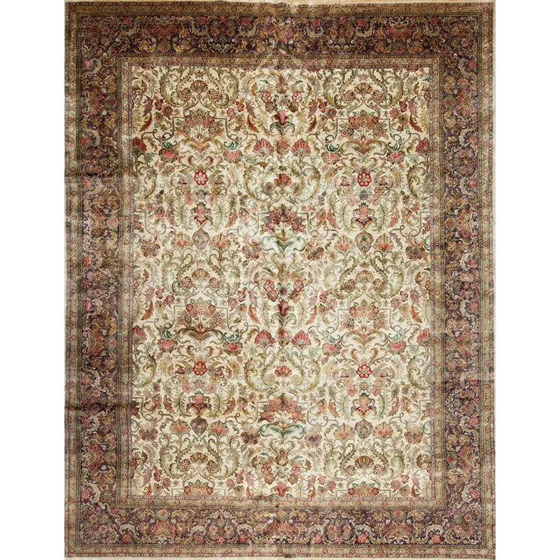 103129 Golden Age , Glamour, Ivory/Aubergine 11.11 X 15.4