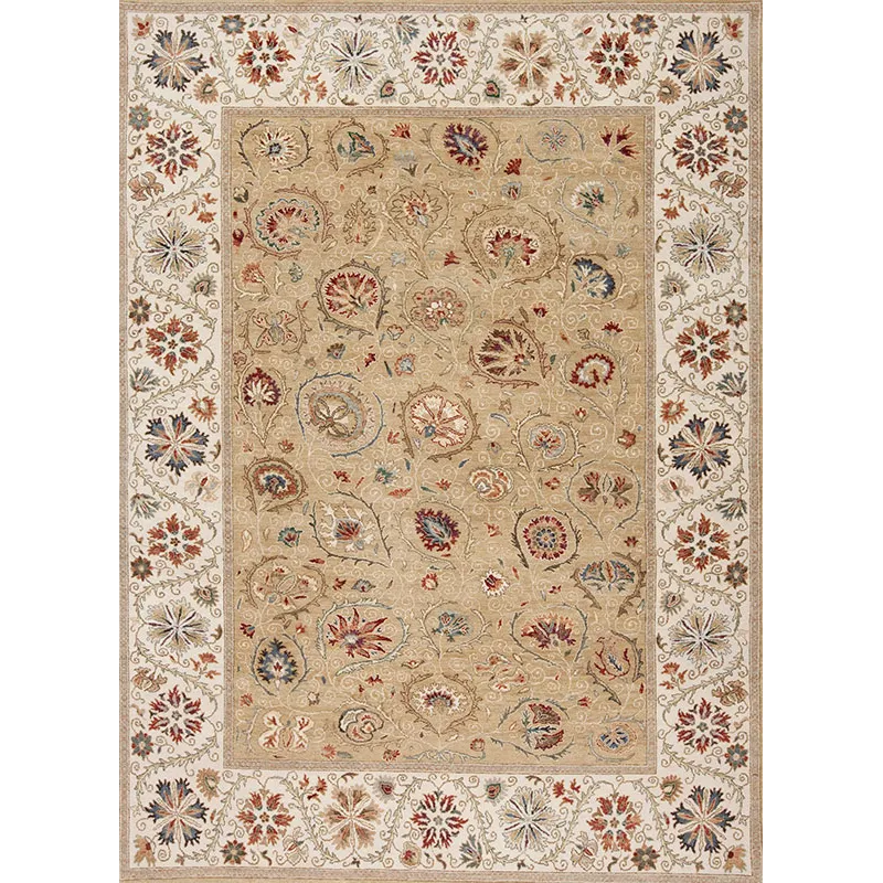 Suzani, Tambour, Wheat/Ivory