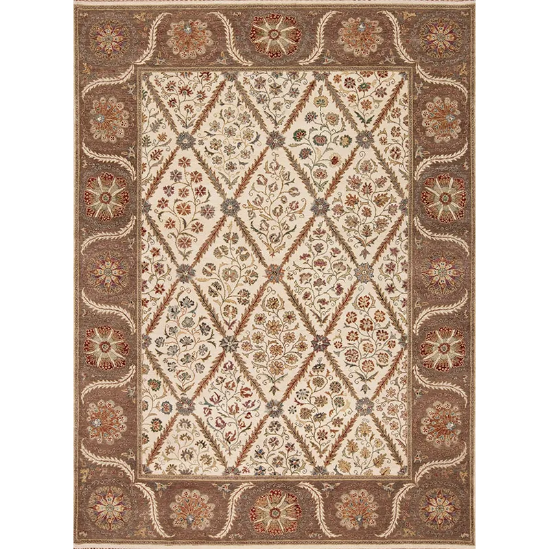 Suzani, Timur, Ivory/Mushroom