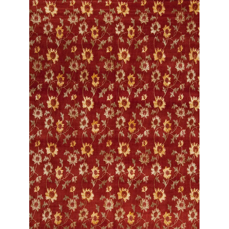 Modern Tibet Series 125091 Modern Tibet 3 , Floral Garden, Sienna