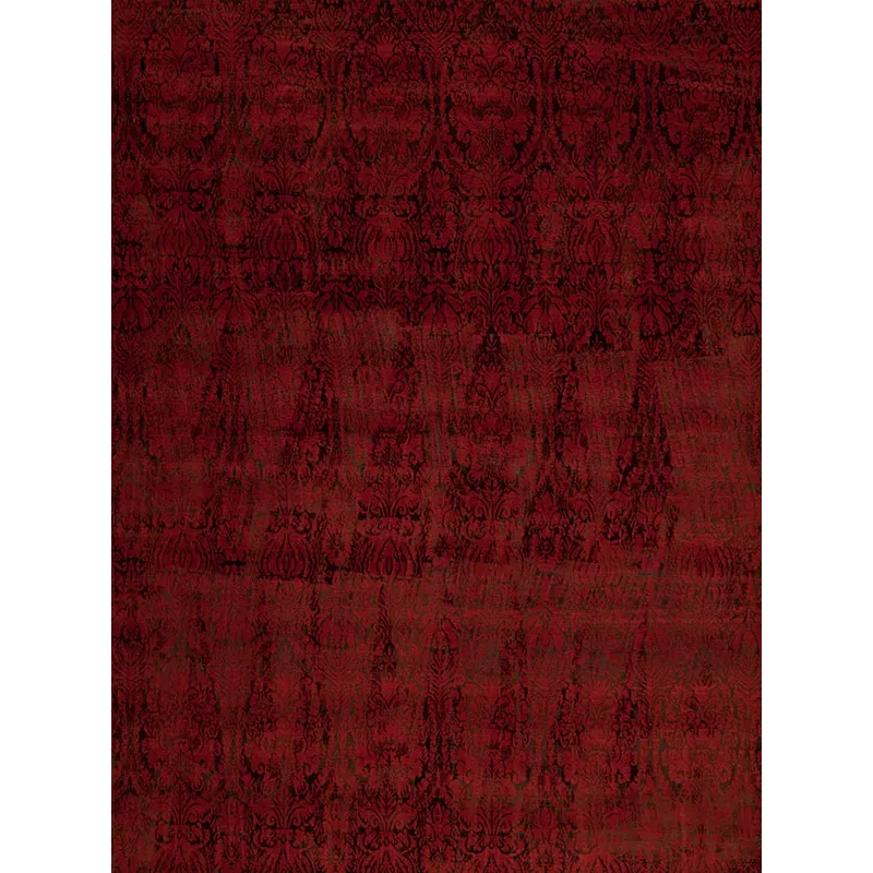 Modern Tibet Series 127128 Modern Tibet 3 , Damask Damask, Cayenne