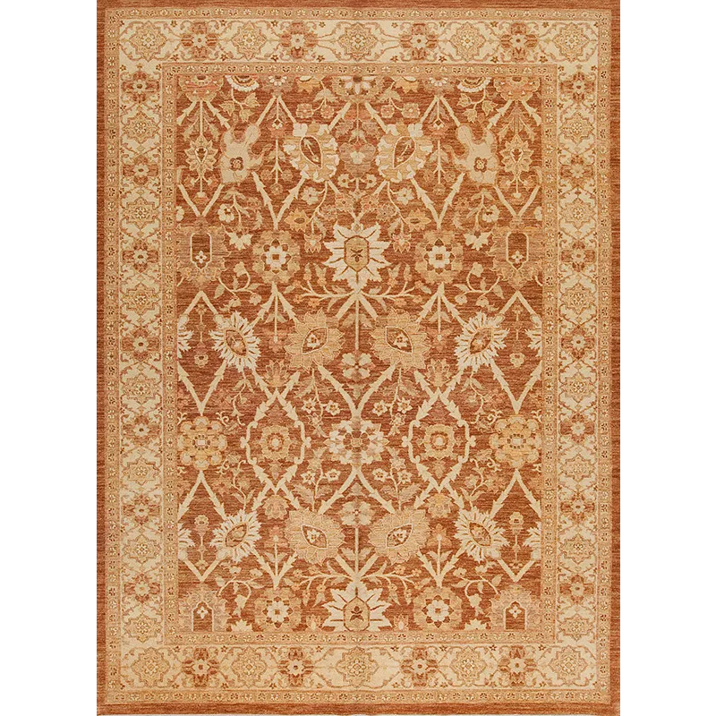 Traditional One Of A Kind, 142832 Peshawar M-9720, Brown/Ivory