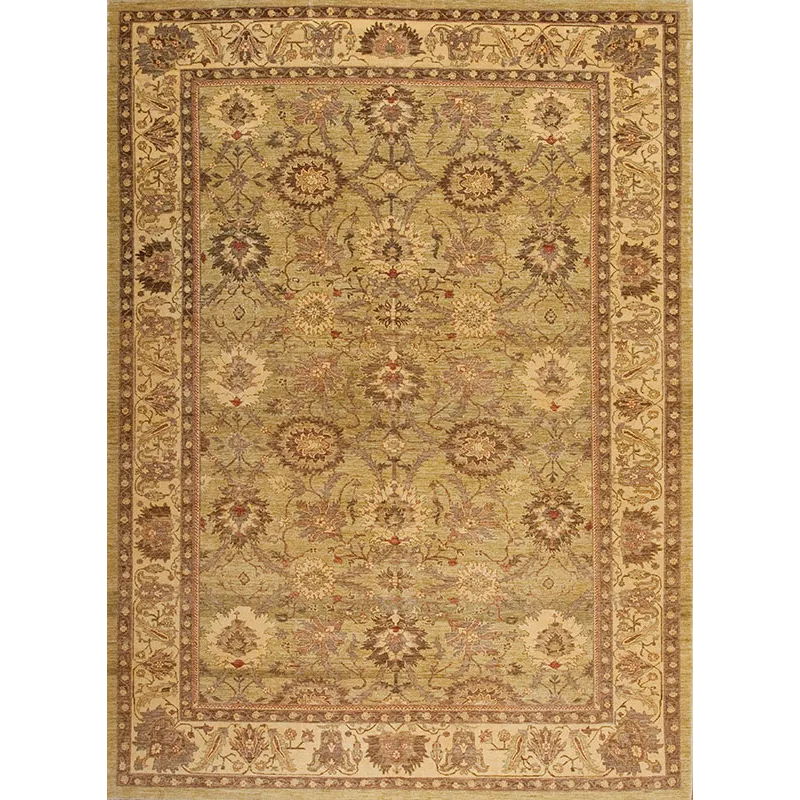 One of a Kind 142840 Peshawar Collection , M-9963, Light Green/Cream
