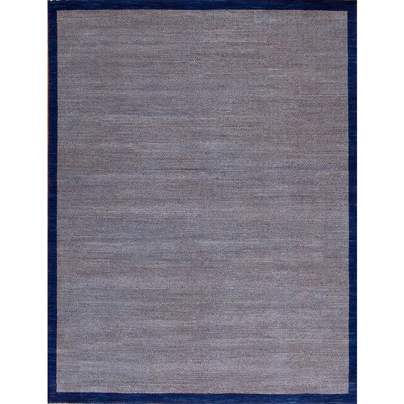 Textures, Herringbone, Silver/Royal Blue
