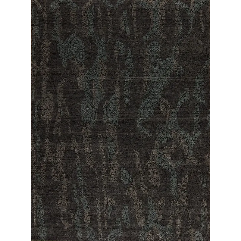 Assorted Transitional 146980 Manhattan Reserve Wool &amp; Silk Audubon Charcoal