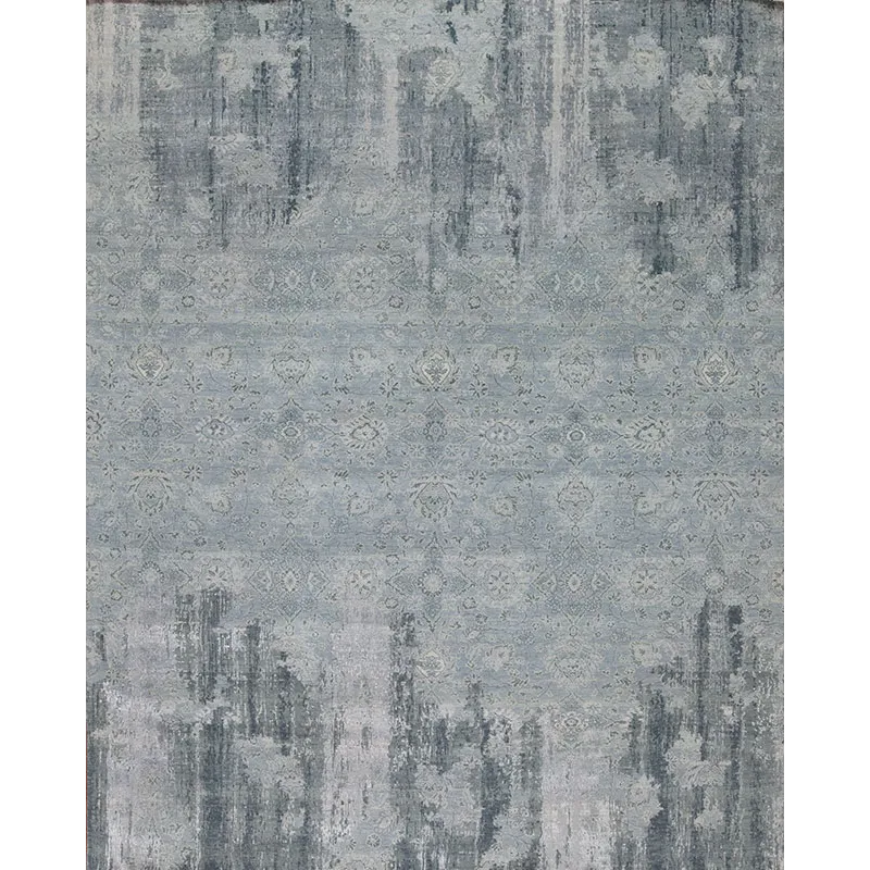 Modern One Of A Kind, 148575 Avant Garde Reserve Wool &amp; Silk Fabant 8f, Blue